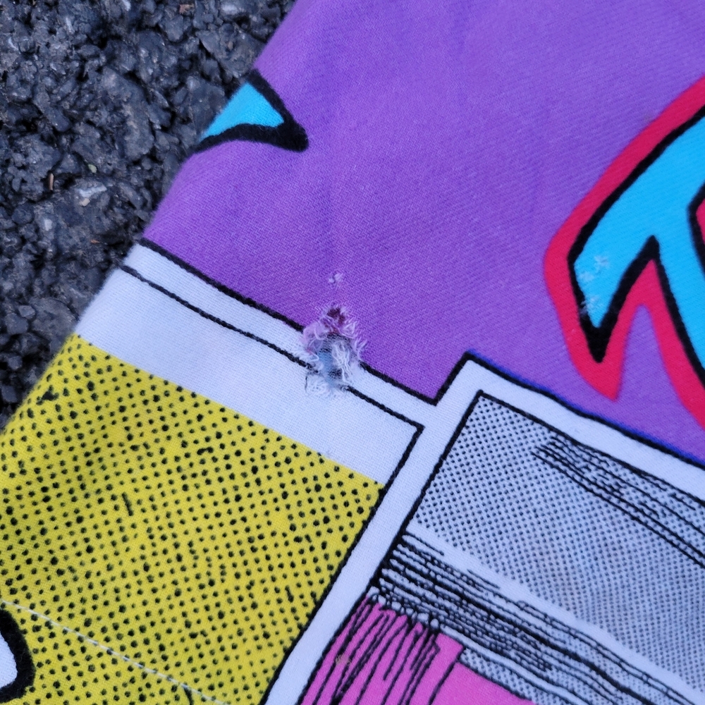 Victoria's Secret 90’s Cartoon Comics Pop Art Flannel Pajama Top Size Medium - Picture 6 of 15
